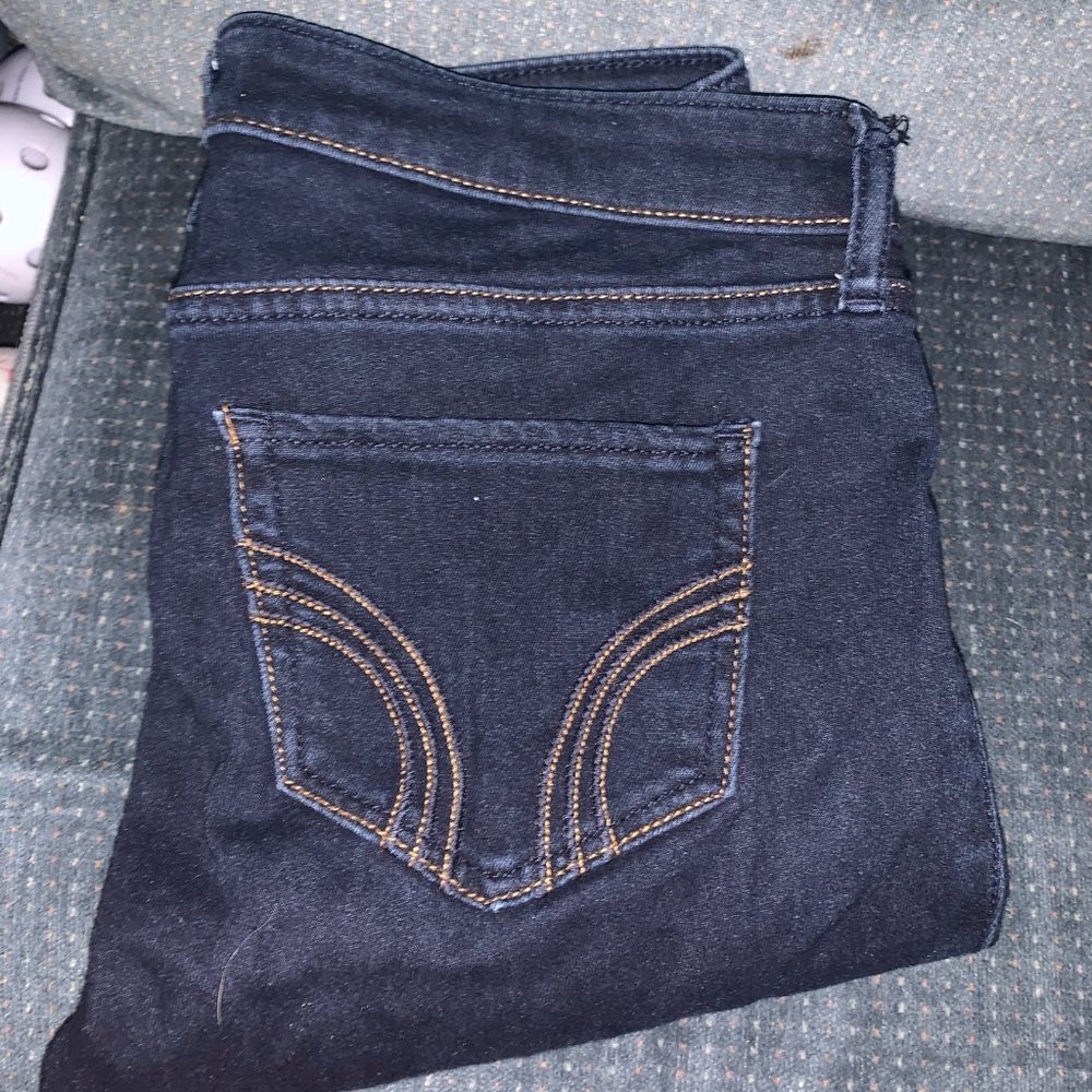 Hollister Jeans- dark wash, skinny, no rips/holes